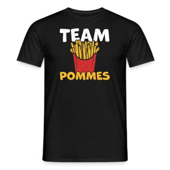 Team Pommes - Pommes Frites - Männer T-Shirt - Schwarz - Vorne - AI Model Male 178 light (178cm)