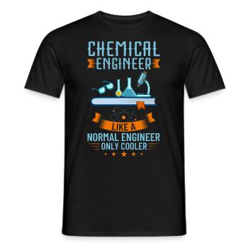 Chemical Engineer Chemical Engineering Science - Men's T-Shirt - black - Front - AI Model Male 178 light (178cm)