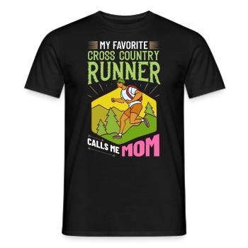 Cross Country Running Crosslauf Geländelauf Laufen - T-shirt homme - noir - Devant - AI Model Male 178 light (178cm)