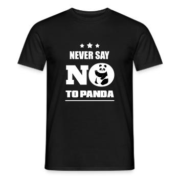 Jamais Dites non à Panda T-shirt Cadeau - T-shirt homme - noir - Devant - AI Model Male 178 light (178cm)