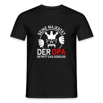 Seine Majestät der OPA betritt das Gebäude - Männer T-Shirt - Schwarz - Vorne - AI Model Male 178 light (178cm)