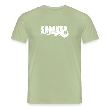 Snooker Billard Pool - T-shirt homme - vert sauge - Devant - AI Model Male 178 light (178cm)