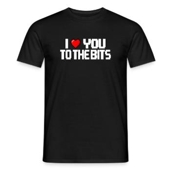 Je t’aime jusqu’aux bouts (sombre) - T-shirt homme - noir - Devant - AI Model Male 178 light (178cm)