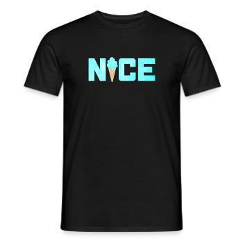 Nice Cream Cream Summer Holiday Fun Fan - Men's T-Shirt - black - Front - AI Model Male 178 light (178cm)