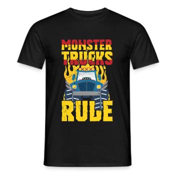 Monster Trucks Rule - Männer T-Shirt - Schwarz - Vorne - AI Model Male 178 light (178cm)