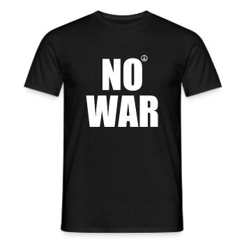 No war - Men's T-Shirt - black - Front - AI Model Male 178 light (178cm)