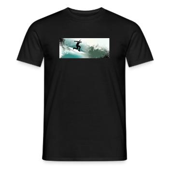 Im Rausch der Wellen - Männer T-Shirt - Schwarz - Vorne - AI Model Male 178 light (178cm)