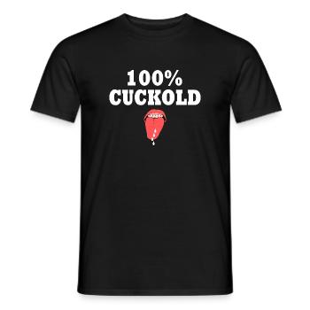 cuckold - Männer T-Shirt - Schwarz - Vorne - AI Model Male 178 light (178cm)