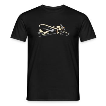 Kleinflugzeug Symbol - Piloten und Fliegerei Icon - Männer T-Shirt - Schwarz - Vorne - AI Model Male 178 light (178cm)