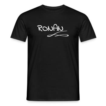 Abstract Line Art Ronan - Men's T-Shirt - black - Front - AI Model Male 178 light (178cm)