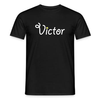 Victor - T-shirt homme - noir - Devant - AI Model Male 178 light (178cm)