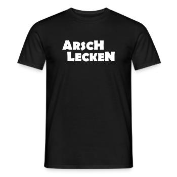 Ass licking - Men's T-Shirt - black - Front - AI Model Male 178 light (178cm)