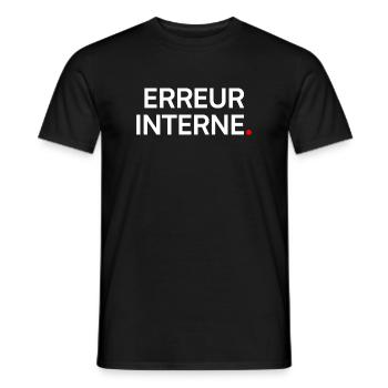 Internal error humor geek fatigue - Men's T-Shirt - black - Front - AI Model Male 178 light (178cm)