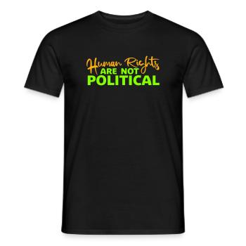 Les droits de l’homme ne sont pas politiques Logo Menschenrechte - T-shirt homme - noir - Devant - AI Model Male 178 light (178cm)