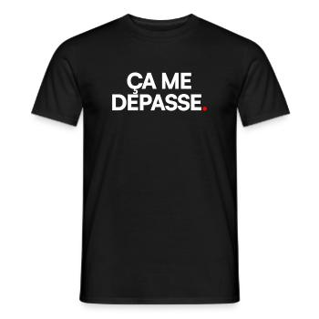 Ça me dépasse - T-shirt homme - noir - Devant - AI Model Male 178 light (178cm)