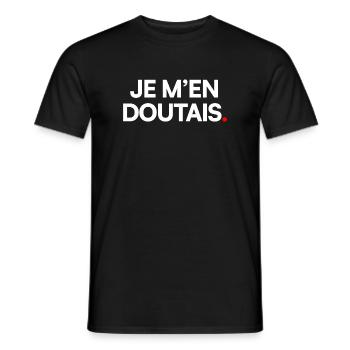 Je m’en doutais - T-shirt homme - noir - Devant - AI Model Male 178 light (178cm)
