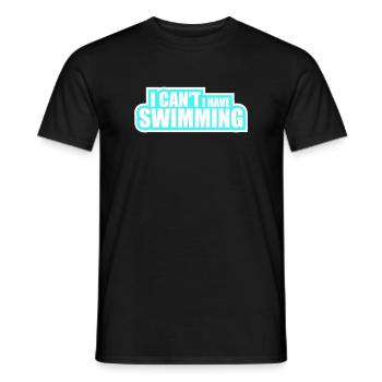 Je ne peux pas, j’ai une excuse de nageur drôle - T-shirt homme - noir - Devant - AI Model Male 178 light (178cm)