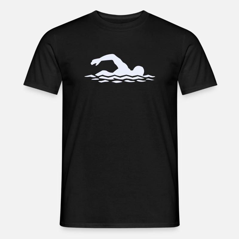 Float silhouette in water - Men’s T-shirt - black