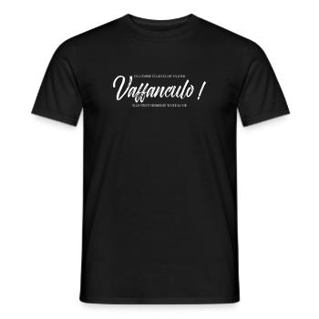 Une Femme Eclairee Dit Un Jour Vaffanculo Elle ... - T-shirt homme - noir - Devant - AI Model Male 178 light (178cm)