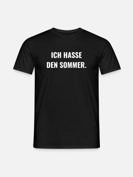 Ich hasse den Sommer. - Männer T-Shirt - Schwarz