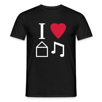 J'aime la musique de Chambre - T-shirt homme - noir - Devant - AI Model Male 178 light (178cm)