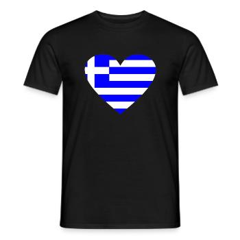 Griechenland - Männer T-Shirt - Schwarz - Vorne - AI Model Male 178 light (178cm)
