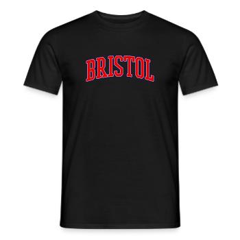 Bristol Varsity Bogen-Logo - Männer T-Shirt - Schwarz - Vorne - AI Model Male 178 light (178cm)