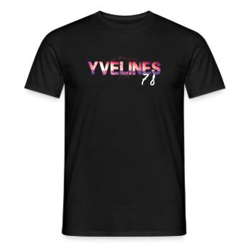 Yvelines 78 Skyline Glow - Men's T-Shirt - black - Front - AI Model Male 178 light (178cm)