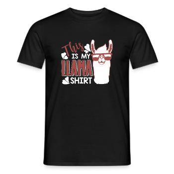 Llama This Is My Llamas - Men's T-Shirt - black - Front - AI Model Male 178 light (178cm)