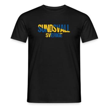 Sundsvall Servige - Männer T-Shirt - Schwarz - Vorne - AI Model Male 178 light (178cm)