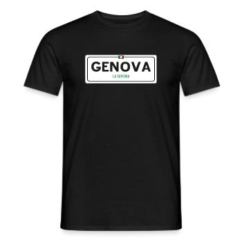 Ortsschild Genua - Männer T-Shirt - Schwarz - Vorne - AI Model Male 178 light (178cm)
