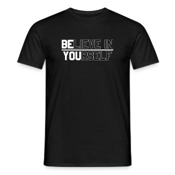 Personal Believe in Yourself Text Design - Men's T-Shirt - black - Front - AI Model Male 178 light (178cm)