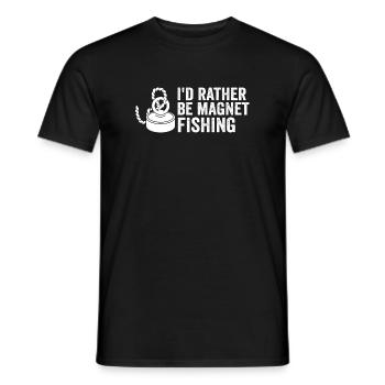 Neodymium Magnet Fishing Magnetic Fisher - Men's T-Shirt - black - Front - AI Model Male 178 light (178cm)