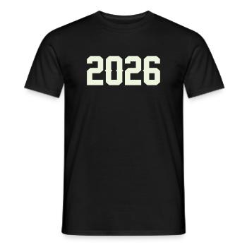 2026 - Men's T-Shirt - black - Front - AI Model Male 178 light (178cm)