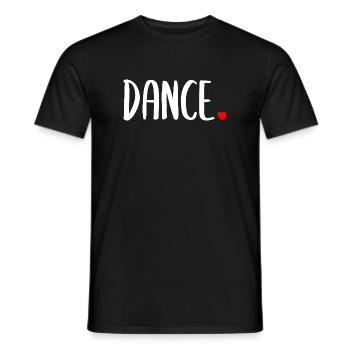 Dance Heart – Minimalistisches Tanzliebhaber-Design - Männer T-Shirt - Schwarz - Vorne - AI Model Male 178 light (178cm)