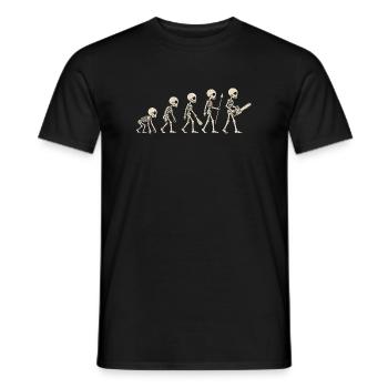 Skeleton Evolution - Funny Halloween Gift - Men's T-Shirt - black - Front - AI Model Male 178 light (178cm)