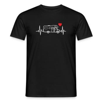 Wohnmobil camping t-shirt camper wohnwagen - Männer T-Shirt - Schwarz - Vorne - AI Model Male 178 light (178cm)