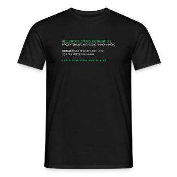 BIM Koordinator T-Shirt IFC Export Ghana - Männer T-Shirt - Schwarz - Vorne - AI Model Male 178 light (178cm)