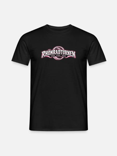 Rhönradturnen Neon Logo - Männer T-Shirt - Schwarz