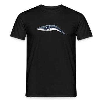 Minke - Petit rorqual - baleine Minke - T-shirt homme - noir - Devant - AI Model Male 178 light (178cm)