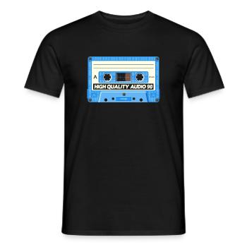 cassette - T-shirt homme - noir - Devant - AI Model Male 178 light (178cm)