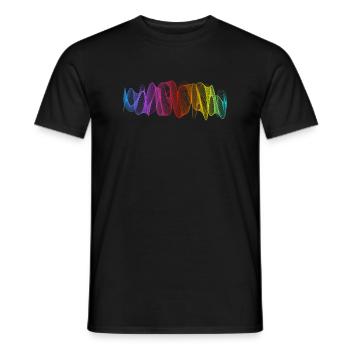 Abstract Lines Design 12 - Men's T-Shirt - black - Front - AI Model Male 178 light (178cm)