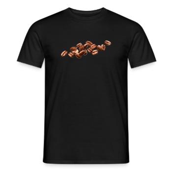 Art réaliste des grains de café - T-shirt homme - noir - Devant - AI Model Male 178 light (178cm)