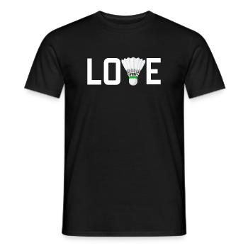 Badminton Liebe - Männer T-Shirt - Schwarz - Vorne - AI Model Male 178 light (178cm)