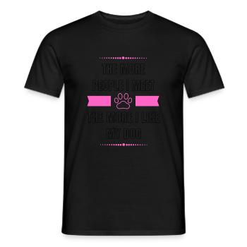 J’aime mon chien, Pink - T-shirt homme - noir - Devant - AI Model Male 178 light (178cm)