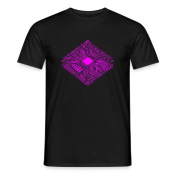 Anatomische CPU & Platine - Coole Informatiker - Männer T-Shirt - Schwarz - Vorne - AI Model Male 178 light (178cm)