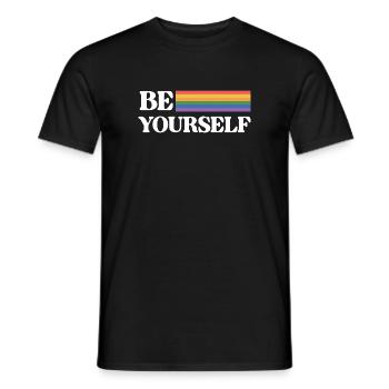 LGBT Pride Month - Be Yourself - Men's T-Shirt - black - Front - AI Model Male 178 light (178cm)