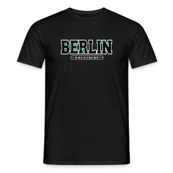 Berlin Kreuzberg Neon Grunge - Männer T-Shirt - Schwarz - Vorne - AI Model Male 178 light (178cm)