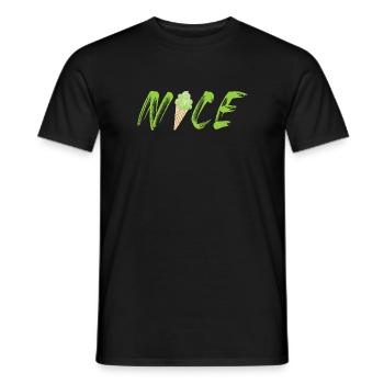 nice Eis Pistazie Eiswaffel coole Sprüche Eistüte - Männer T-Shirt - Schwarz - Vorne - AI Model Male 178 light (178cm)