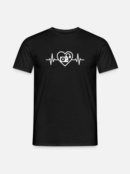 DJ Heart Platinum Kopfhörer - Männer T-Shirt - Schwarz